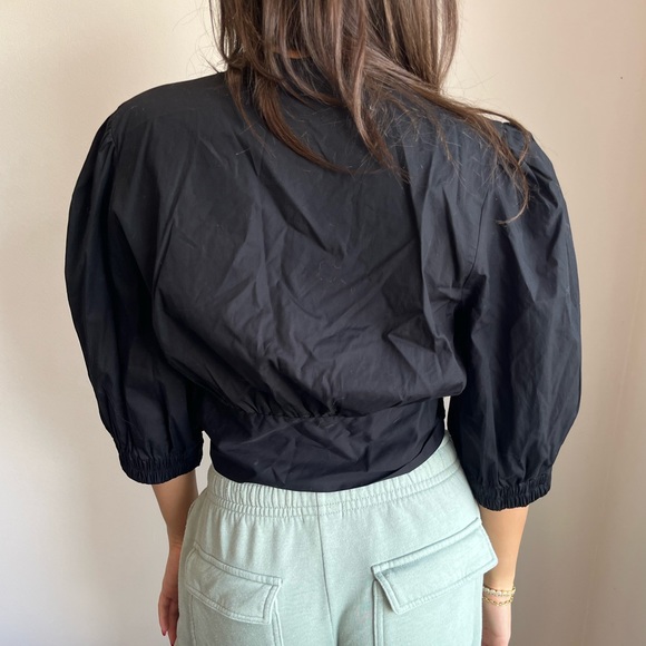 Black Tie Up Blouse Zara - Picture 3 of 3